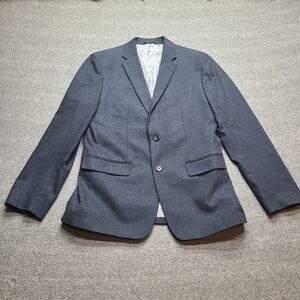 Banana Republic Slim Fit Blazer 42R Gray Cotton 2 Button Mens Sport Coat